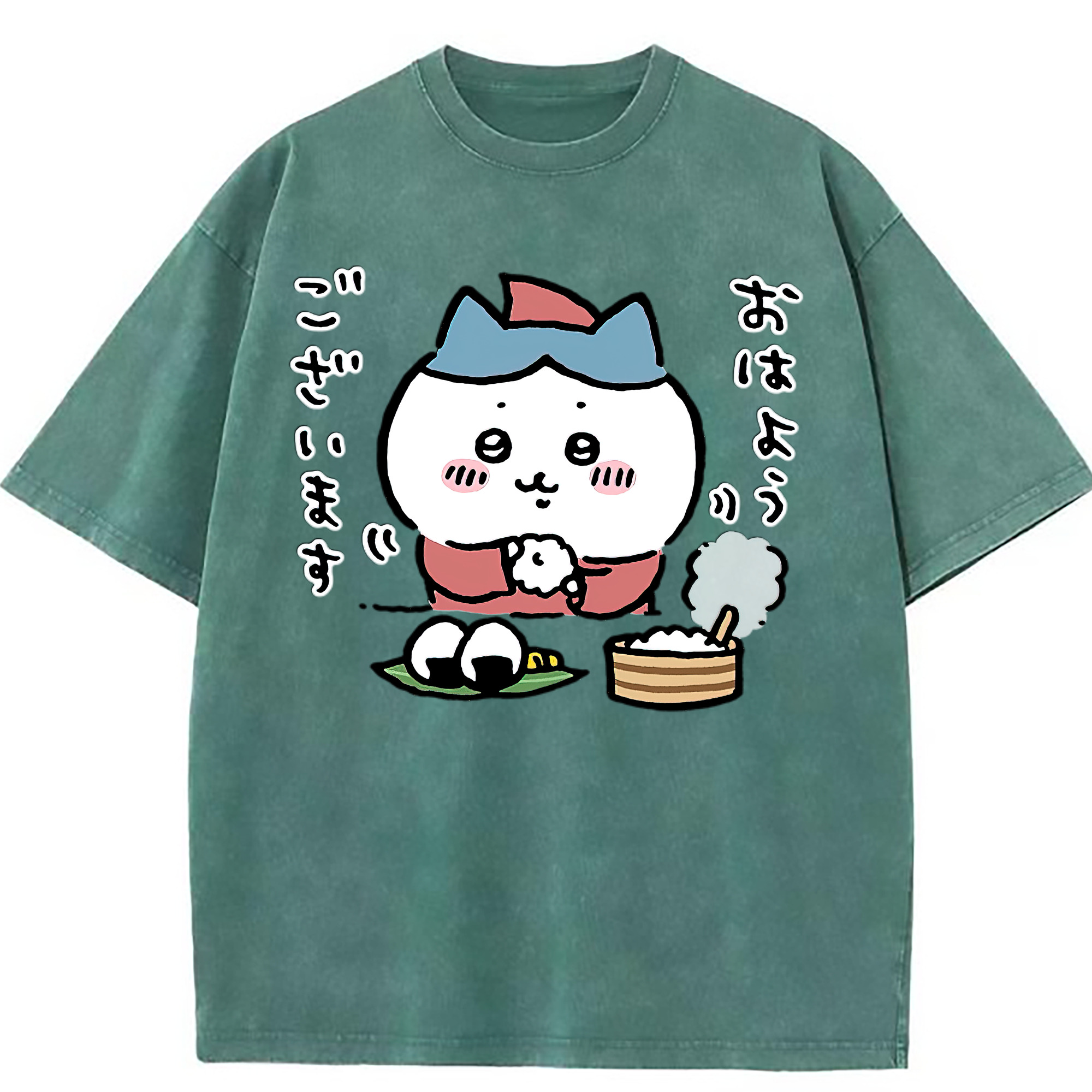 （画像用） ちいかわ ハチワレ Chii-kawa hachiware 綿100% ヴィンテージ風 半袖Tシャツ（フロントプリント）